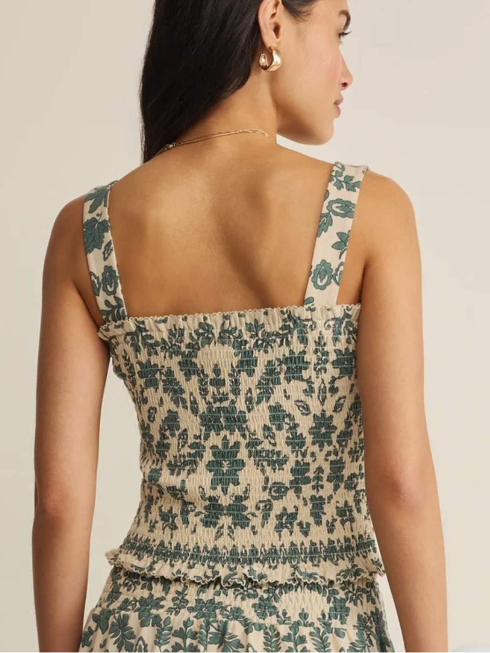 NWT Z Supply Leya Tera Paisley Smocked Top and Skirt Set | Everglade | Size L - Picture 2 of 11